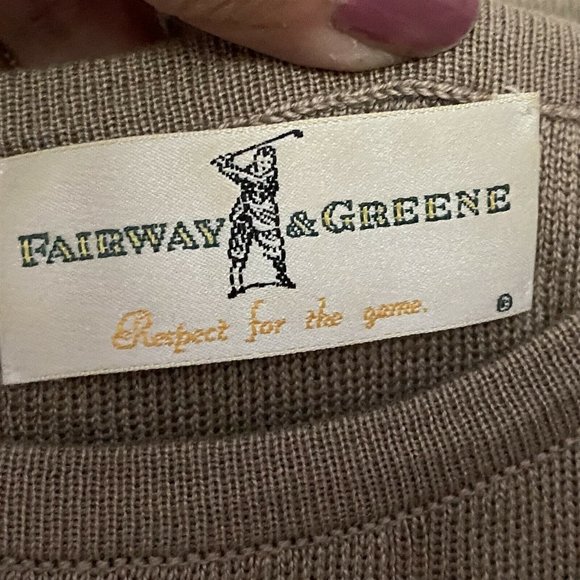 Fairway & Greene Women's Sweater Set Cardigan Shell Golf Activewear Beige - Picture 4 of 10
